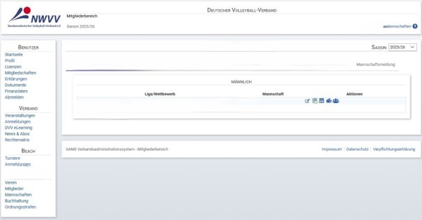 Auf- und Abstiegsmeldung zur Saison 2026/2027